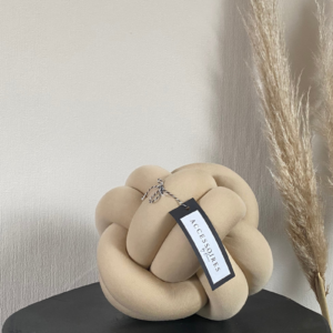 Knotenkissen Gr. M, Bio-Baumwolljersey, hellbeige