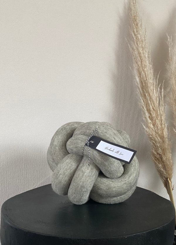 Knotenkissen Gr. M, Strickjersey, khaki